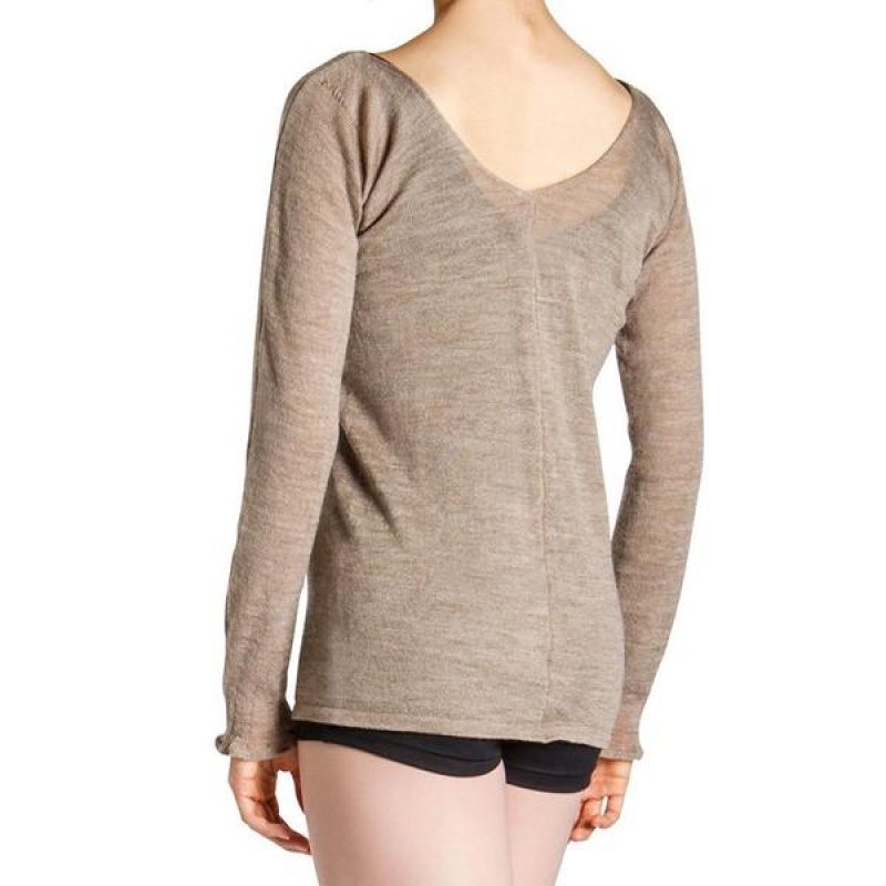 Earth Women's Bloch Piano Merino V Tops | USCIF47027