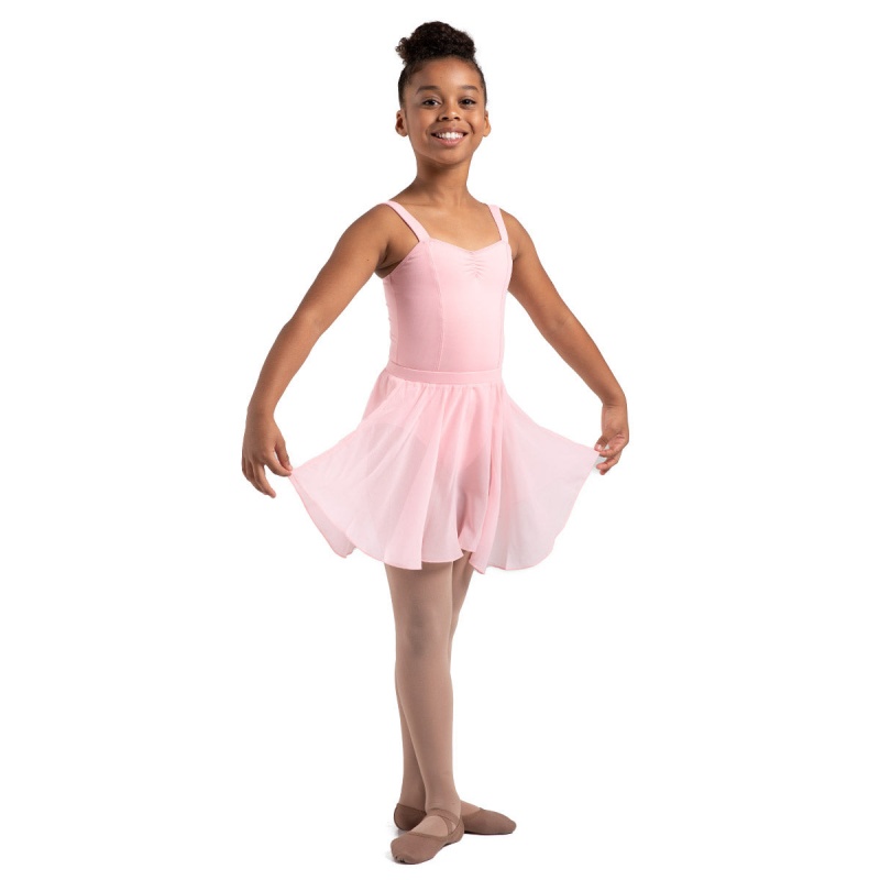 French Rose Kids' Bloch Chayanne Chiffon Short Circle Skirts | USDFL19591