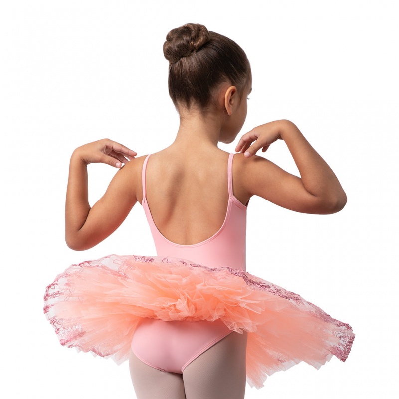 French Rose Kids' Bloch Perlaida' Sequin Overlay Tutu Leotards | FUSHY11933