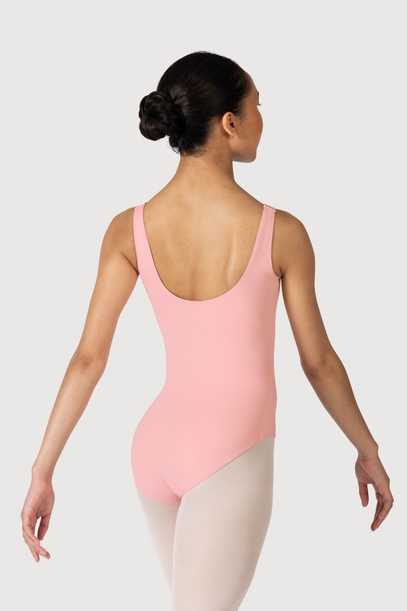 French Rose Women's Bloch Overture Odetta Sleeveless Pleat Leotards | USDYB17679