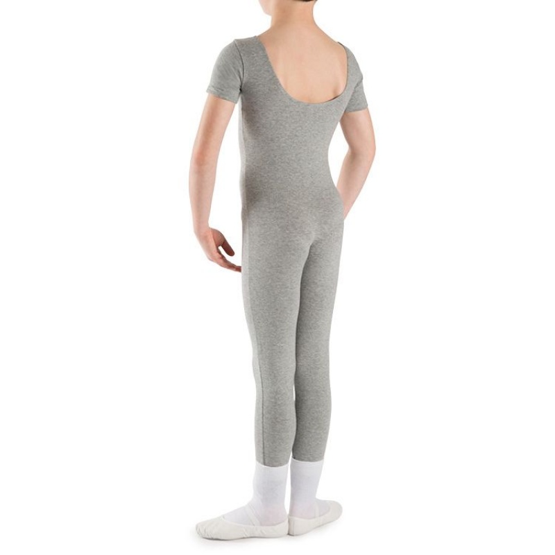 Grey Marle Kids' Bloch Matt Unitard Tight | PUSQX65667