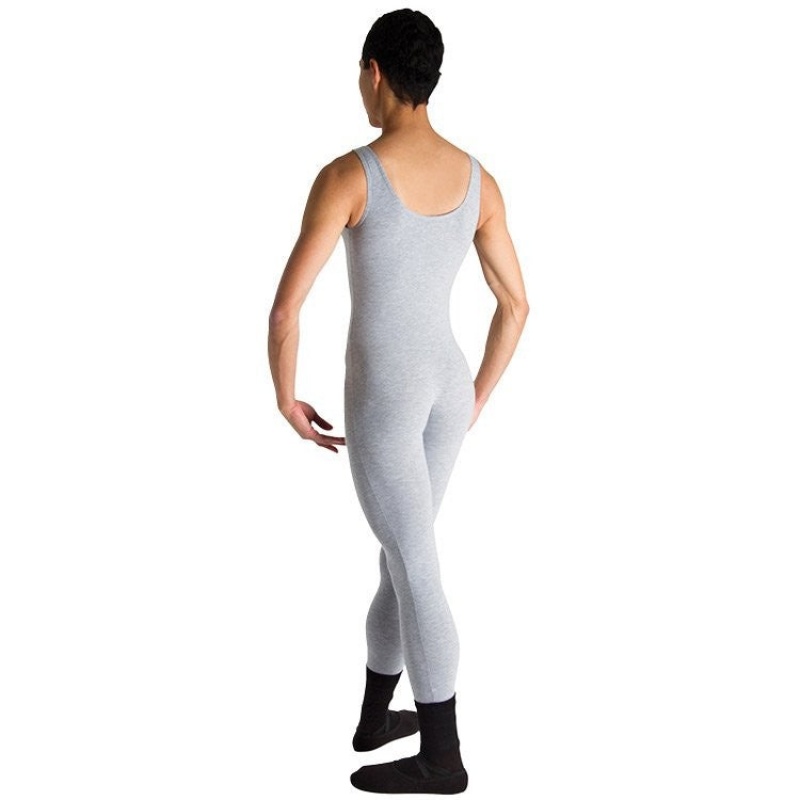 Grey Marle Men's Bloch Mark Scoop Neck Tank Unitards | PUSQX66152