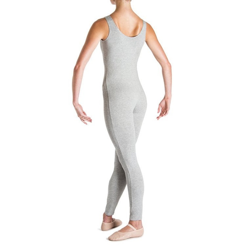 Grey Marle Women's Bloch Utano Scoop Neck Unitards | QUSWA22266