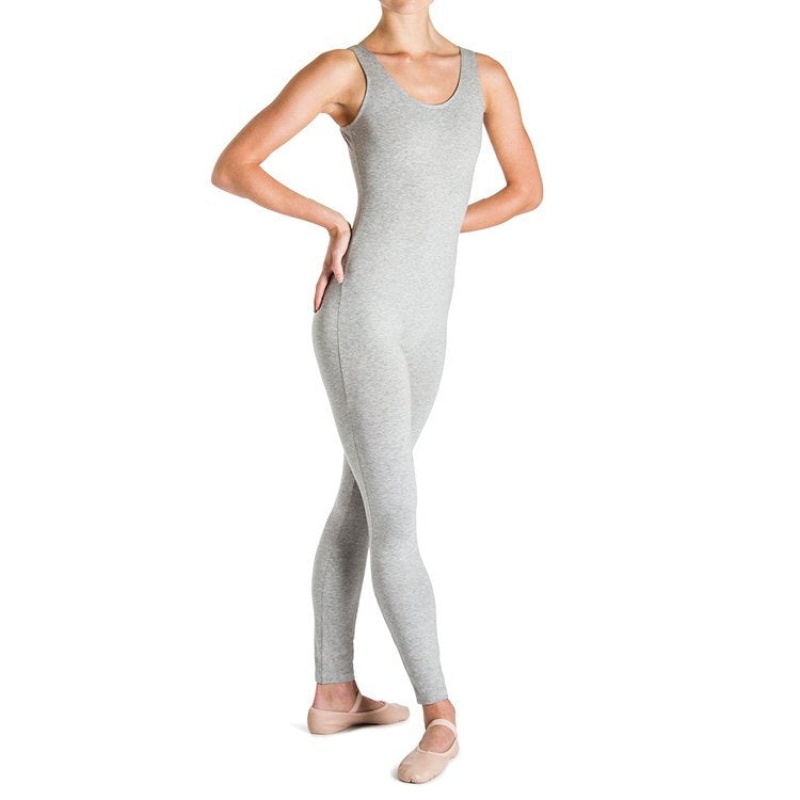 Grey Marle Women\'s Bloch Utano Scoop Neck Unitards | QUSWA22266