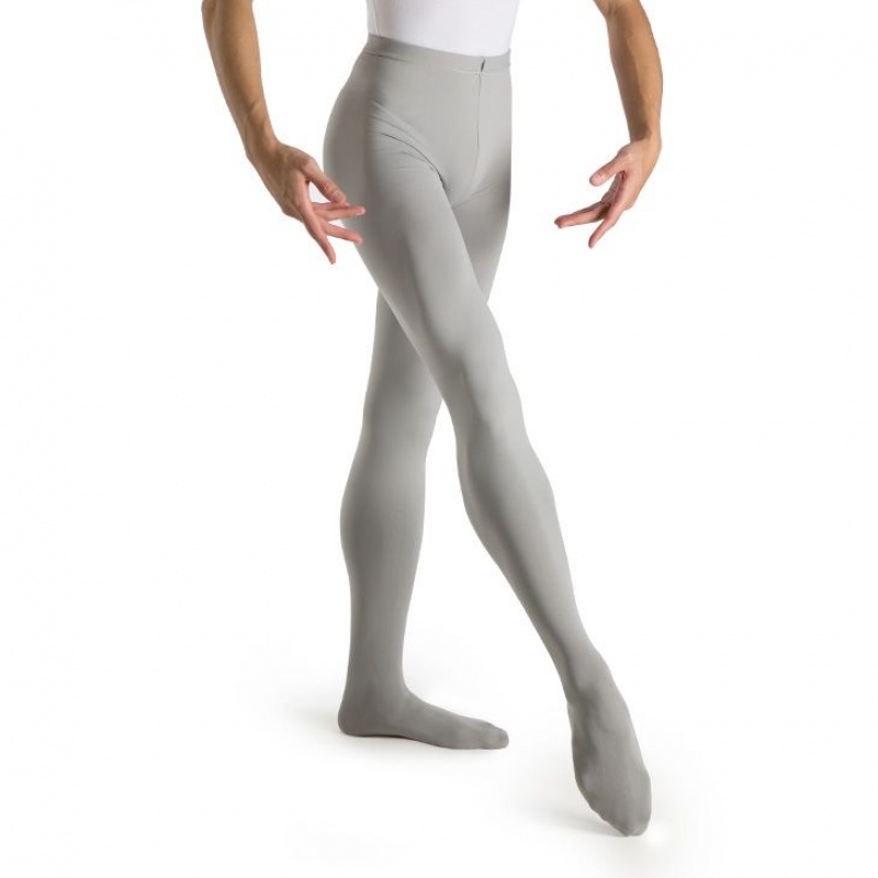 Grey Men's Bloch Mirella Footed Tight | FUSHY59956