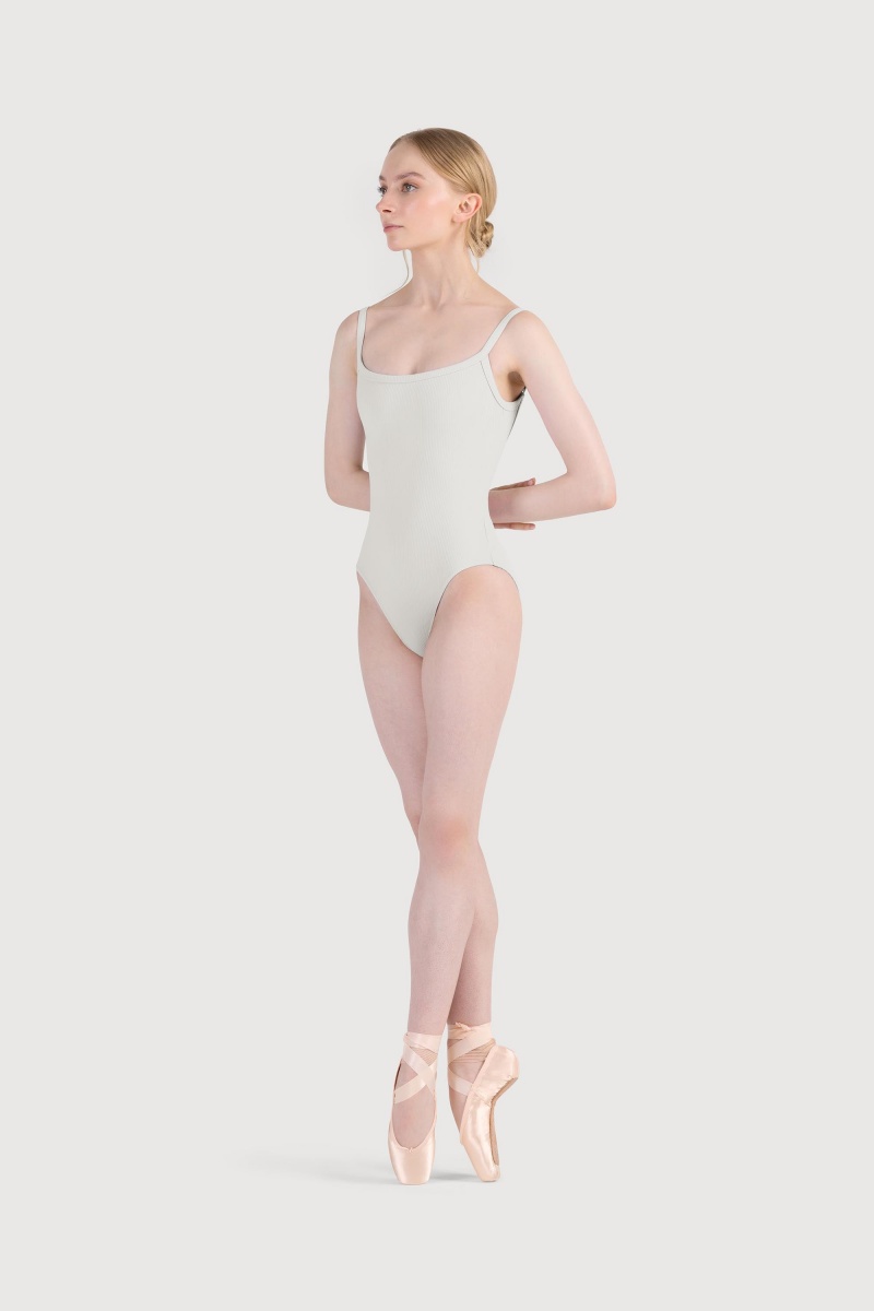 Ivory Women's Bloch Rubee Scoop Rib Cami Leotards | UUSND37076