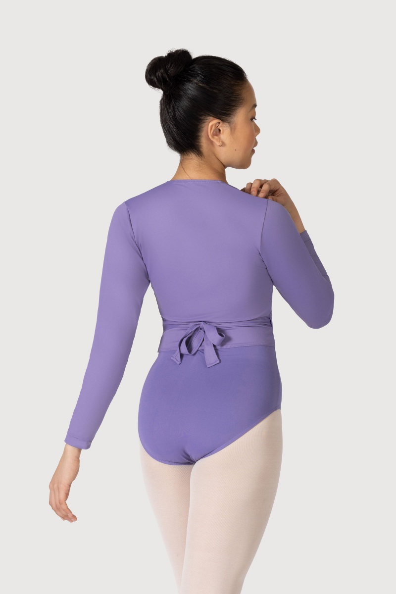 Jacaranda Women's Bloch Overture Crossover Long Sleeve Wrap Tops | ZUSMJ99066