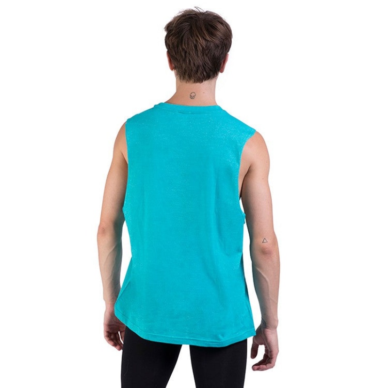 Jade Men's Bloch Harris Relaxed Drop Arm Muscle Tops | GUSEC60007