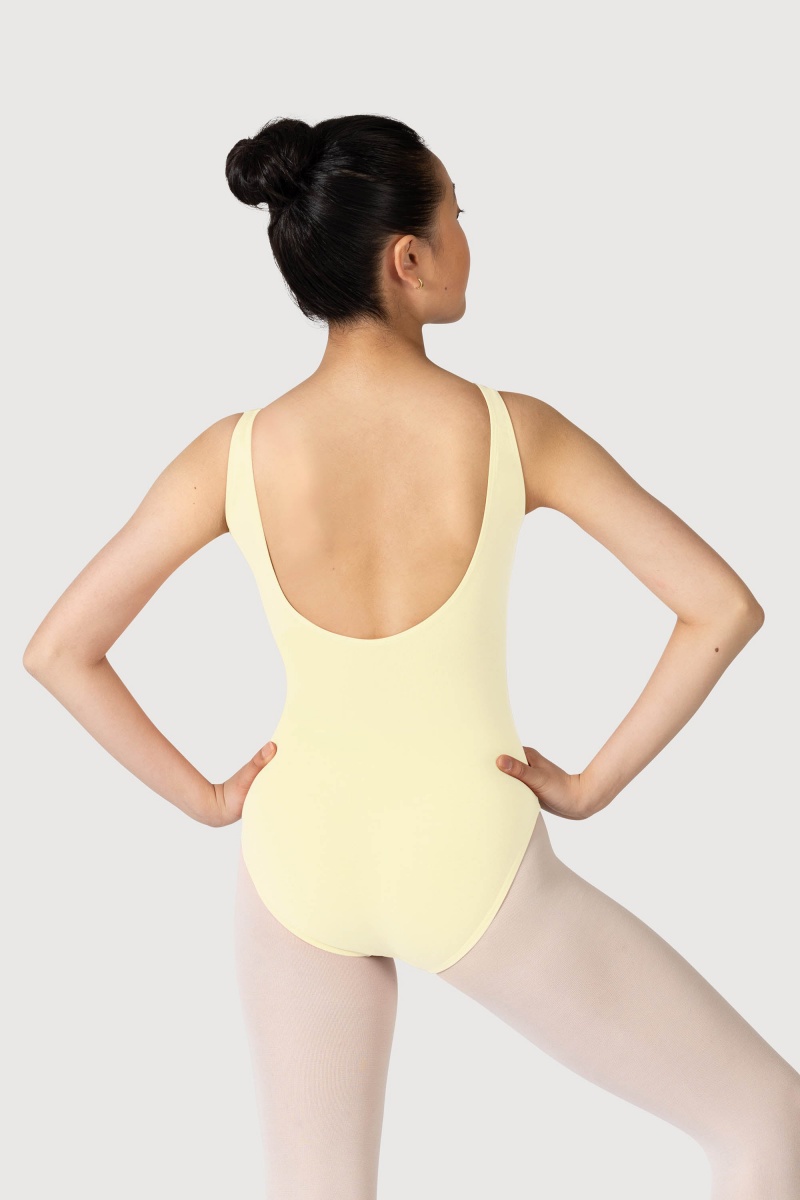 Lemon Women's Bloch Gathered Front With Low Back Leotards | XUSGW19855