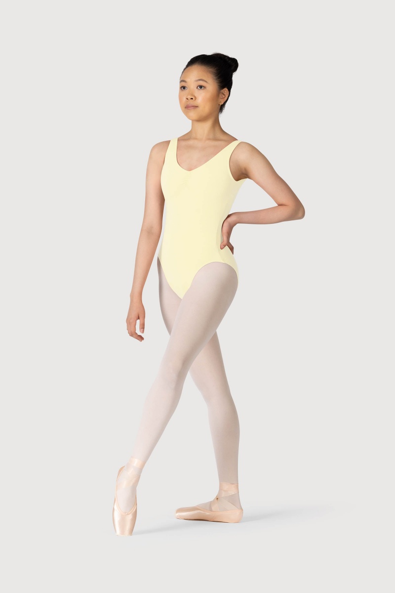 Lemon Women's Bloch Gathered Front With Low Back Leotards | XUSGW19855