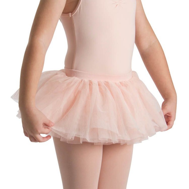 Light Pink Kids\' Bloch Hurley Layered Skirts | FUSUI24867