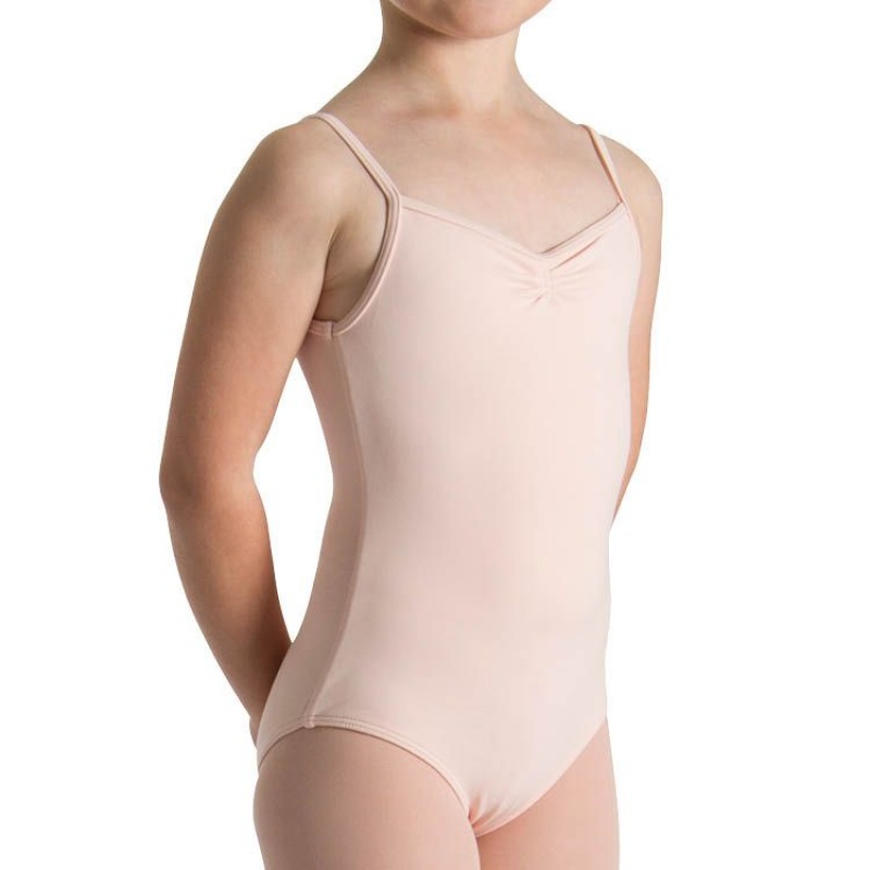 Light Pink Kids' Bloch Teresa Pinch Front And Back Leotards | DUSVO51776