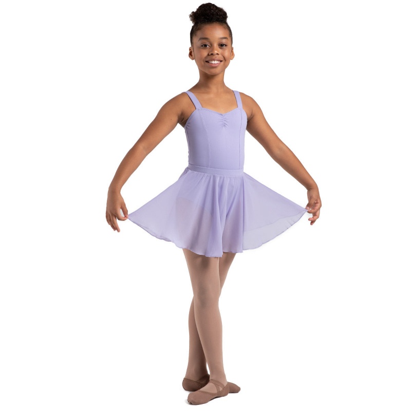 Lilac Kids' Bloch Chayanne Chiffon Short Circle Skirts | USQCS89114