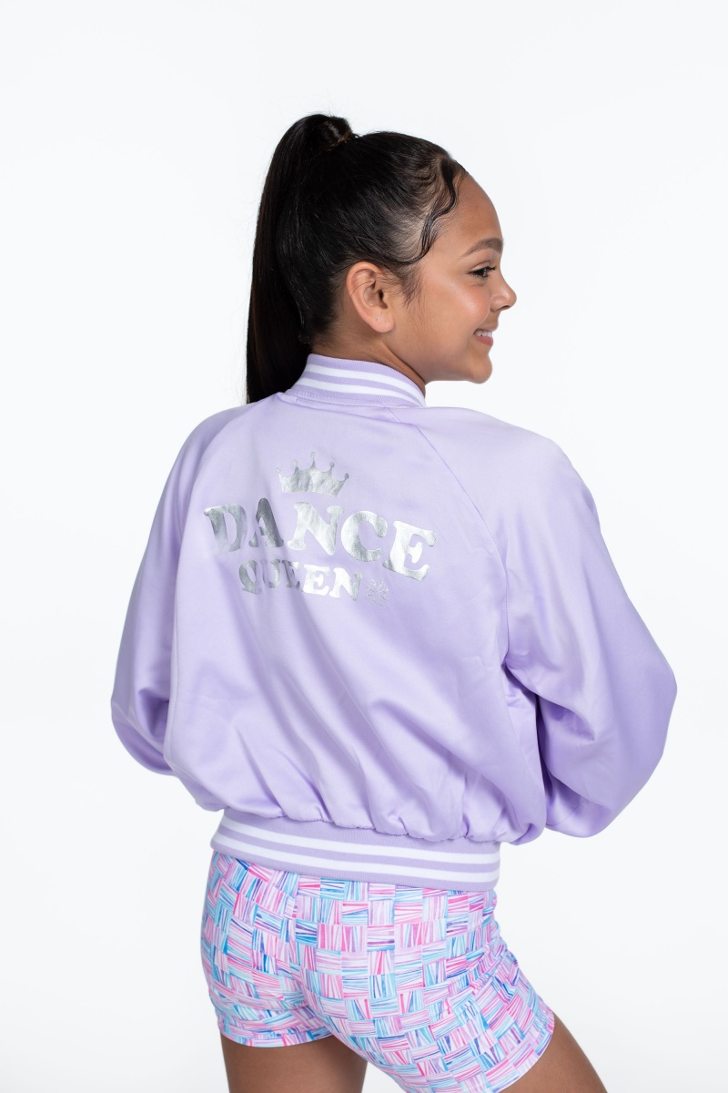 Lilac Kids' Bloch Flo Active Rizzo Bomber Jacket Tops | USJBT32897