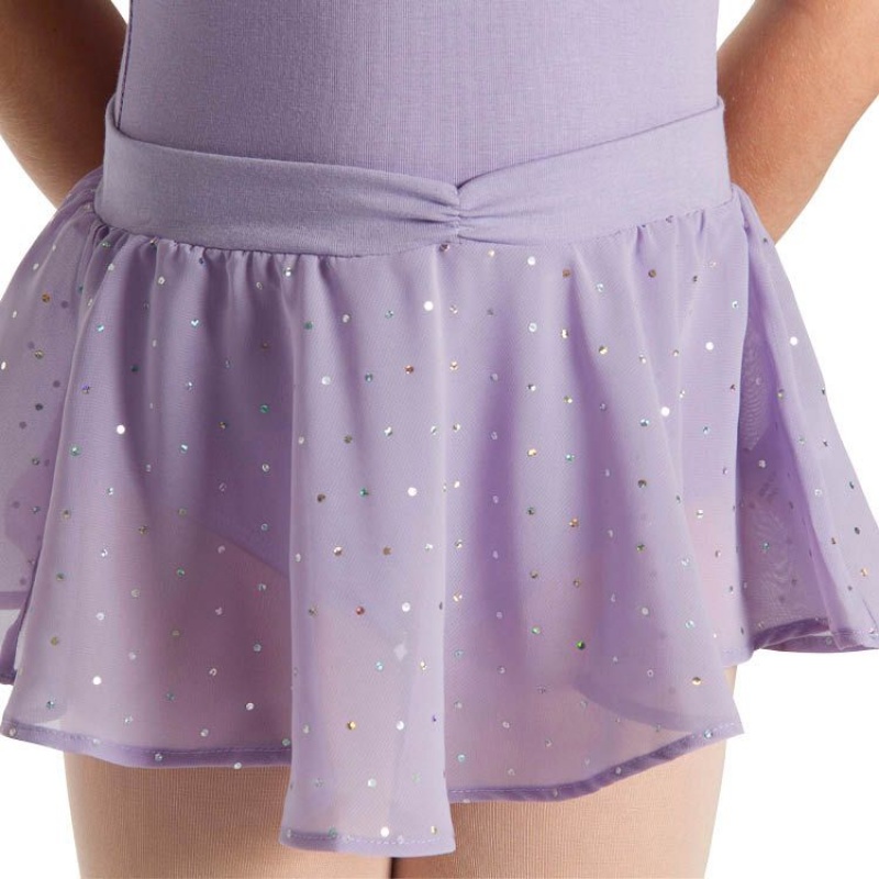 Lilac Kids' Bloch Olesia Sequin Spotted Skirts | USICD39321