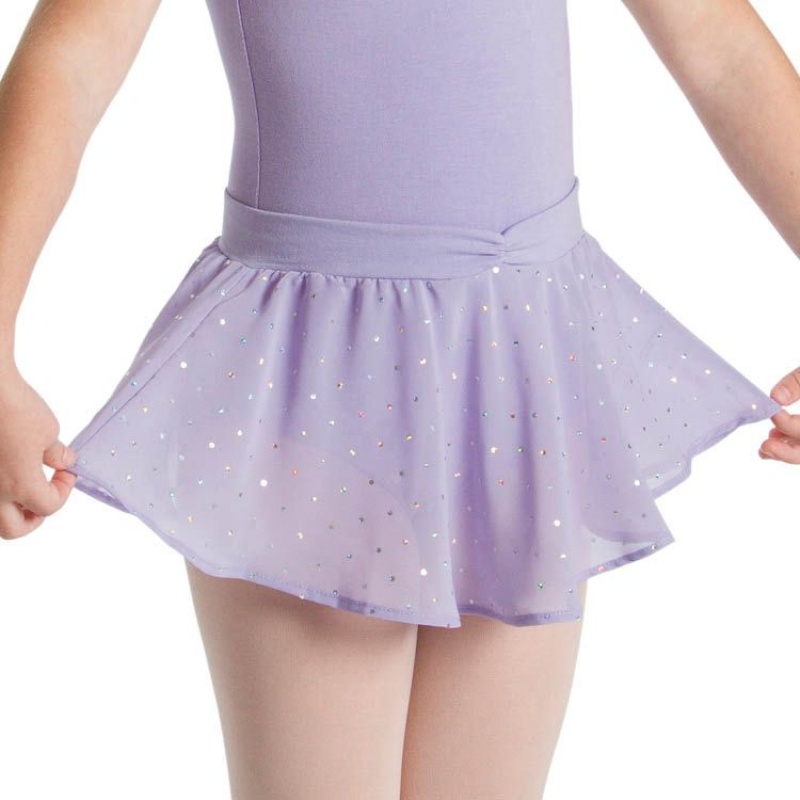 Lilac Kids\' Bloch Olesia Sequin Spotted Skirts | USICD39321