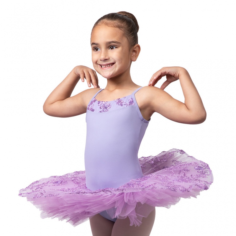 Lilac Kids\' Bloch Perlaida\' Sequin Overlay Tutu Leotards | BUSSO48479