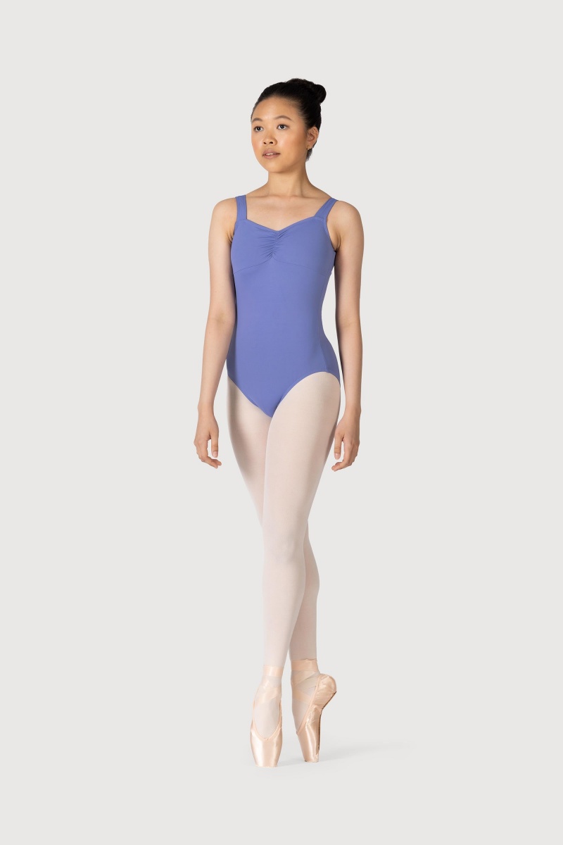 Lunar Kids' Bloch Microlux™ Gayleena Empire Gathered Front Wide Strap Leotards | USJZR30020