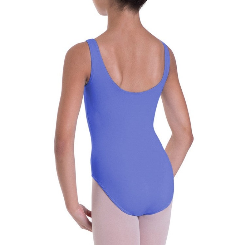 Lunar Kids' Bloch Overture Odetta Sleeveless Pleat Leotards | USNZX91705