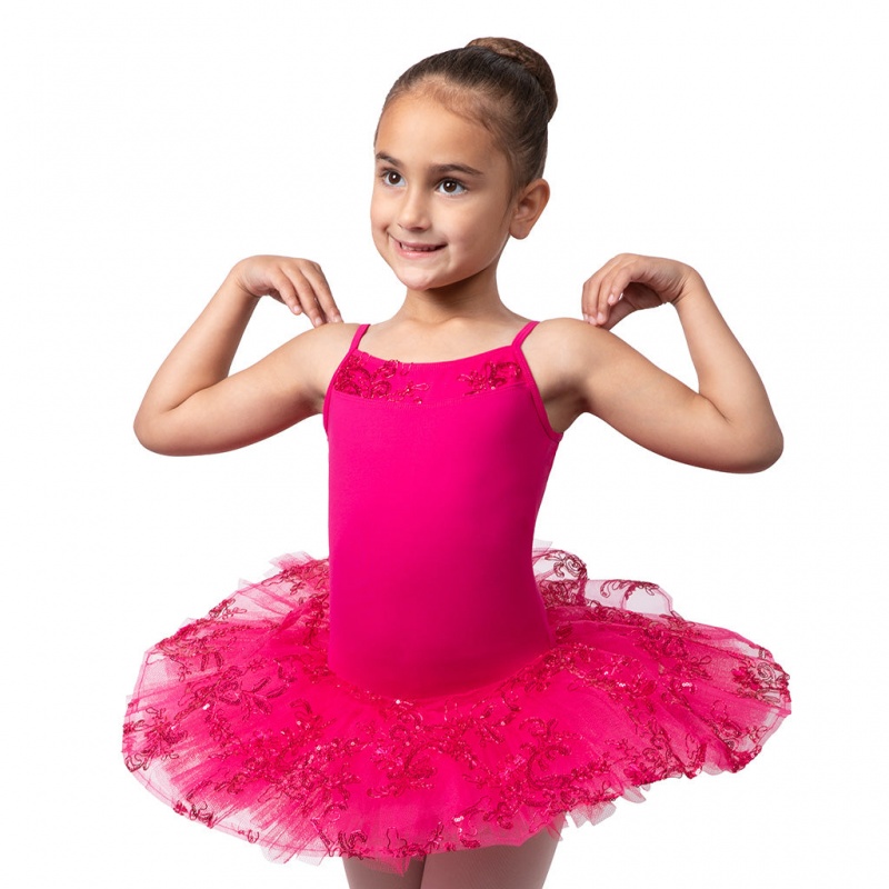 Mulberry Kids\' Bloch Perlaida\' Sequin Overlay Tutu Leotards | USEAH92415