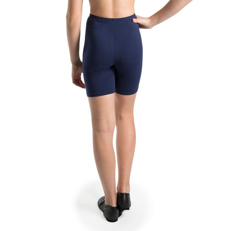 Navy Kids' Bloch Basic Bike Length Short Bottoms | UUSTG12326