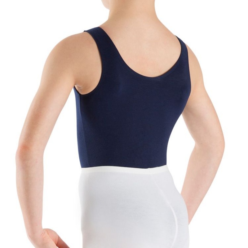 Navy Kids' Bloch Billy Sleeveless Tops | PUSER31278