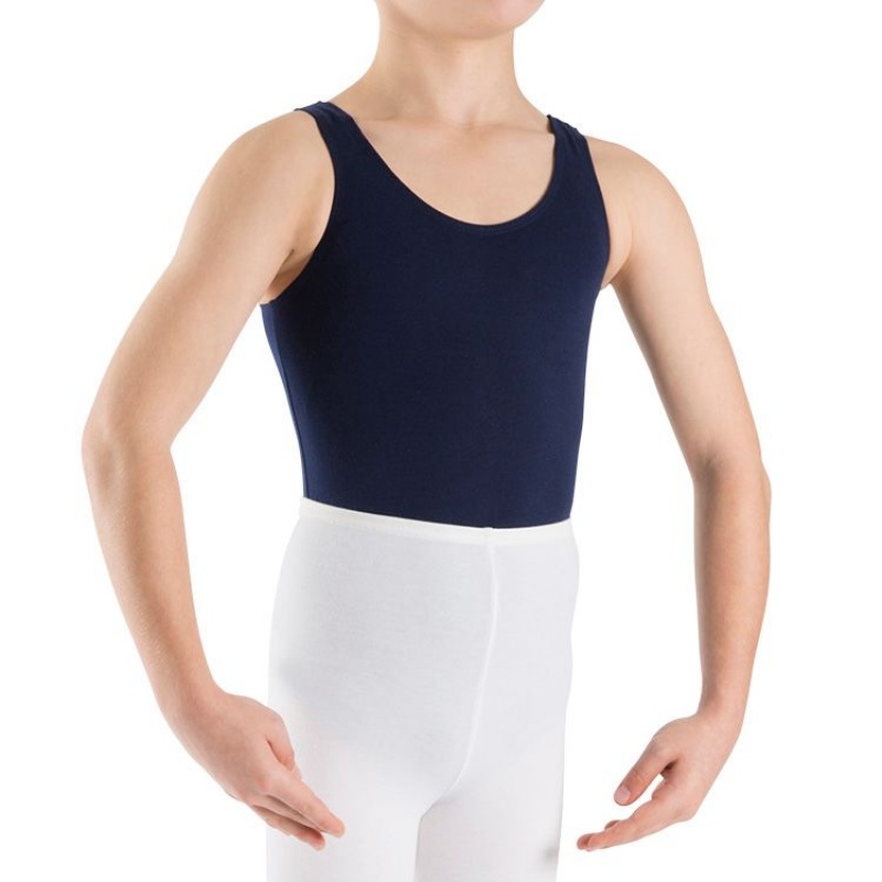 Navy Kids' Bloch Billy Sleeveless Tops | PUSER31278