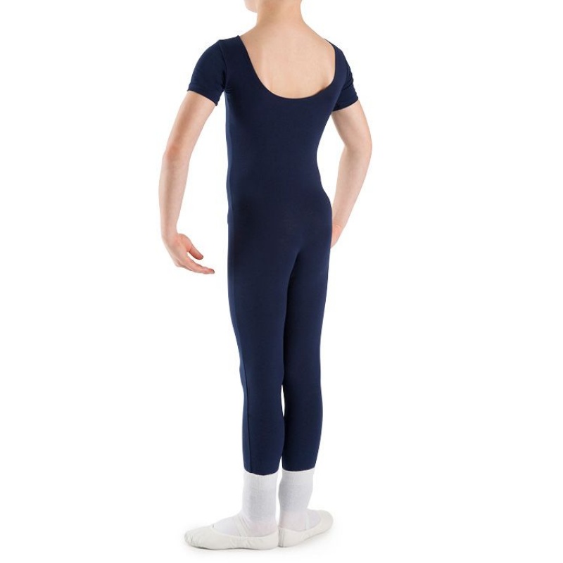 Navy Kids' Bloch Matt Unitard Tight | EUSHC32952