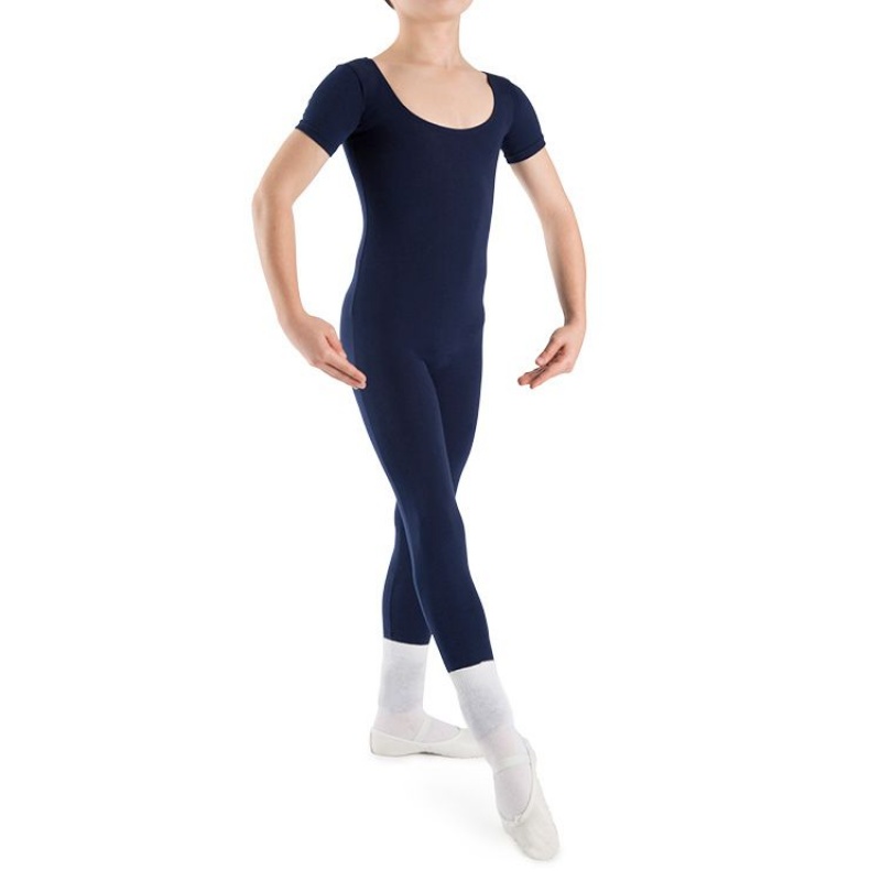 Navy Kids' Bloch Matt Unitard Tight | EUSHC32952