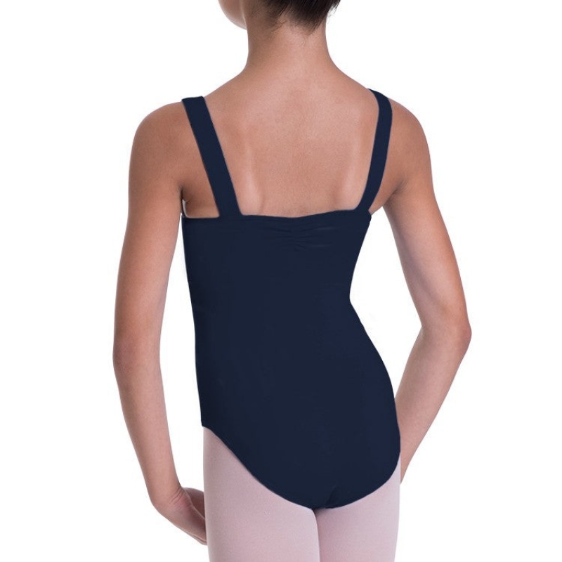 Navy Kids' Bloch Overture Obelia Princess Seam Leotards | USNZX38700