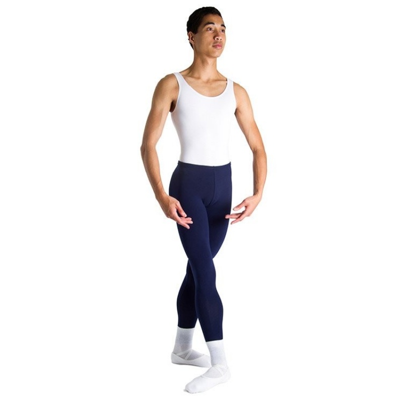 Navy Men's Bloch Dale High Waist Full Length Tight | USJZR34679