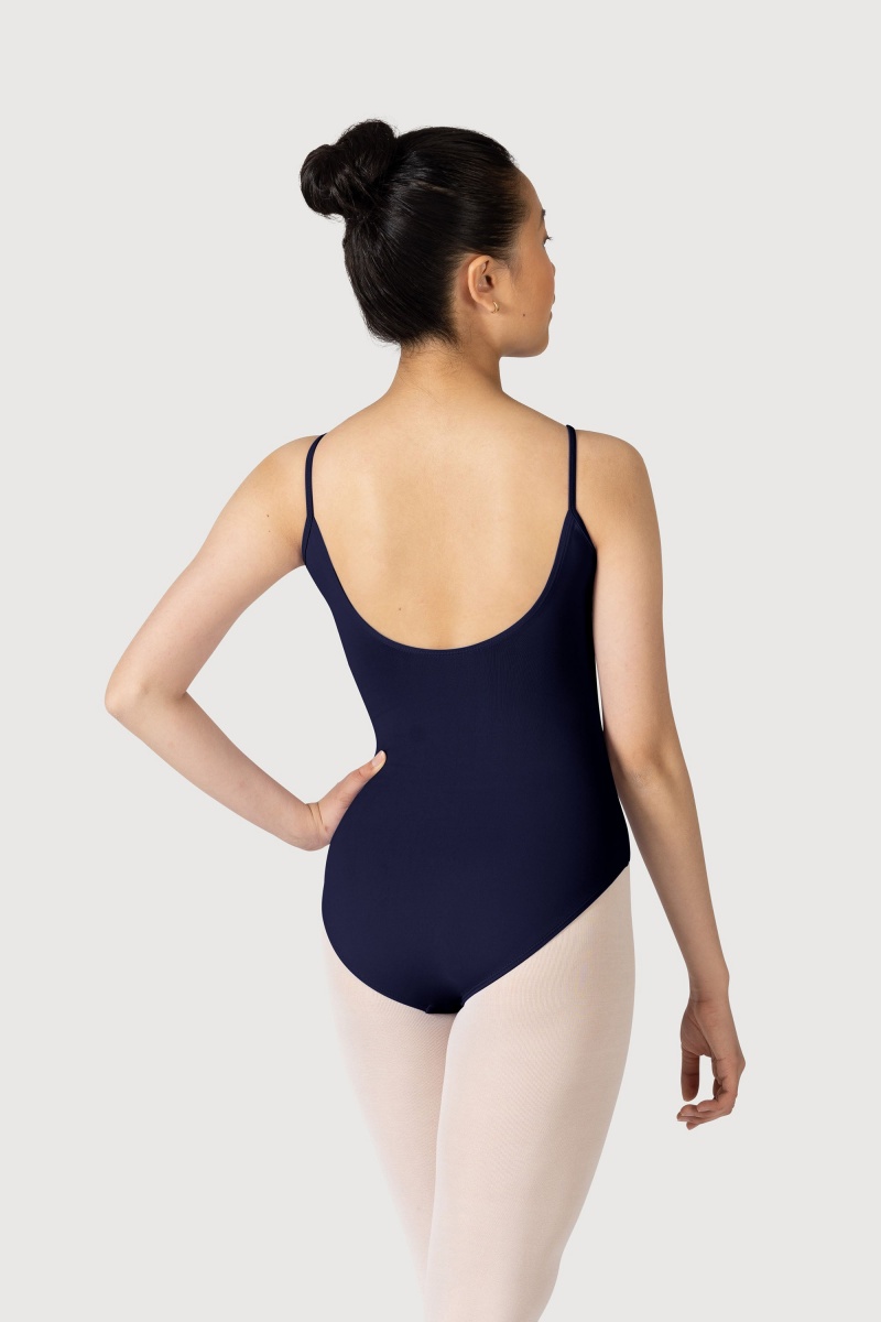 Navy Women's Bloch Overture Oriana Princess Seam Leotards | TUSPQ34355