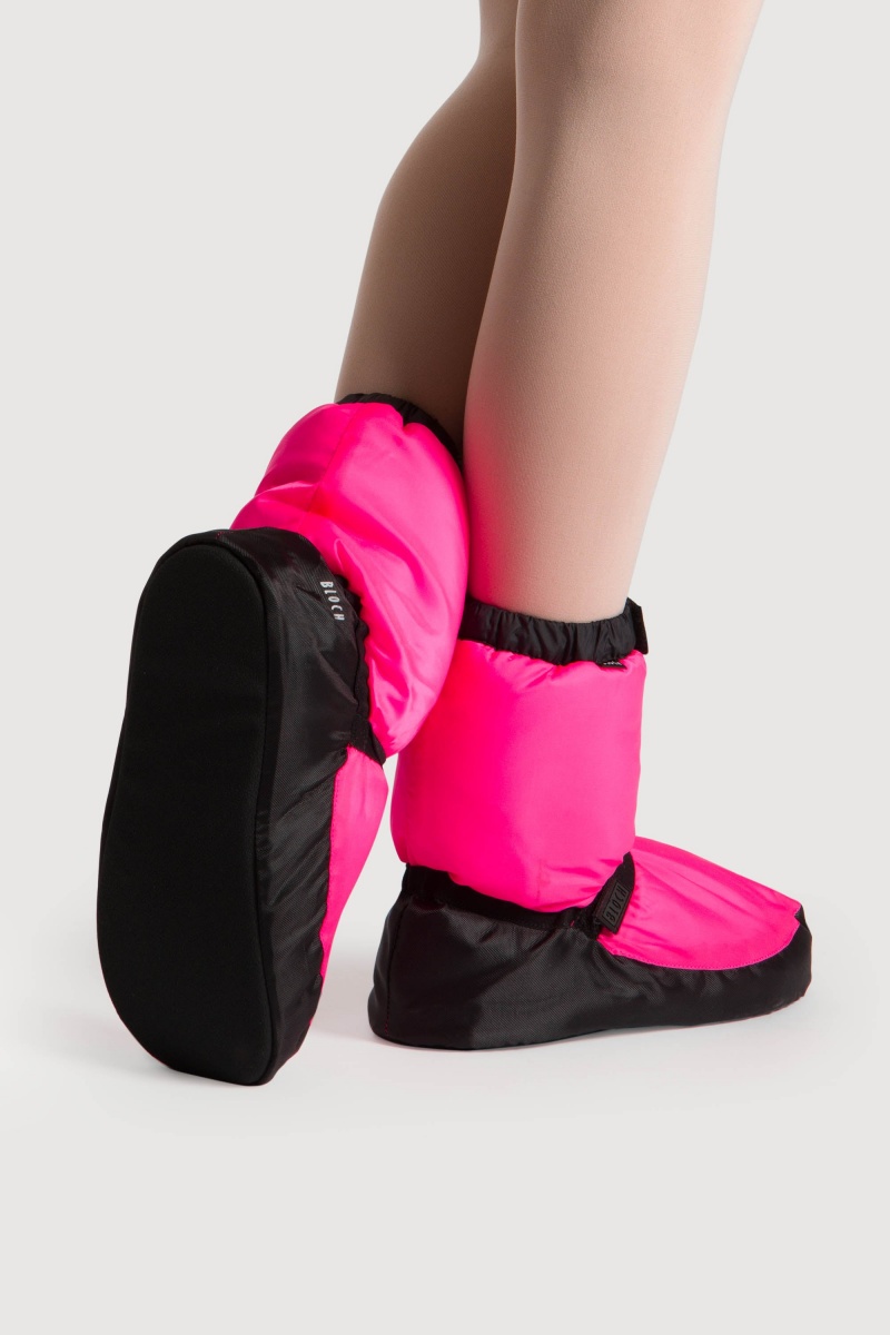 Pink Fluro Kids' Bloch Children Warmup Booties | QUSWA93297