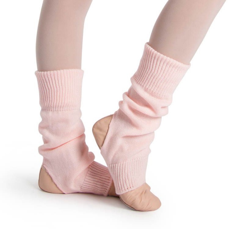 Pink Kids\' Bloch Stirrup Legwarmers Knitwear | PUSQX26312