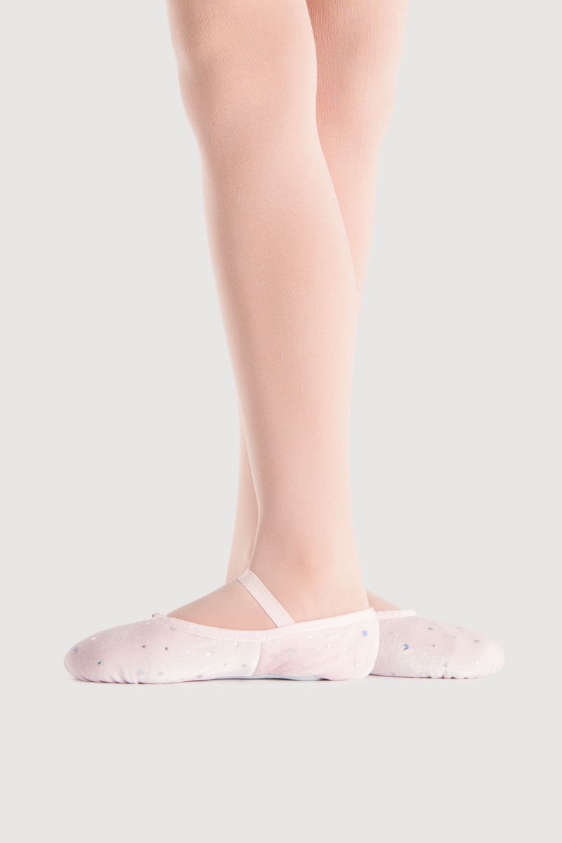 Pink Kids' Bloch Velvet Bunny Hop Girlss Ballet Flats | BUSSO63873