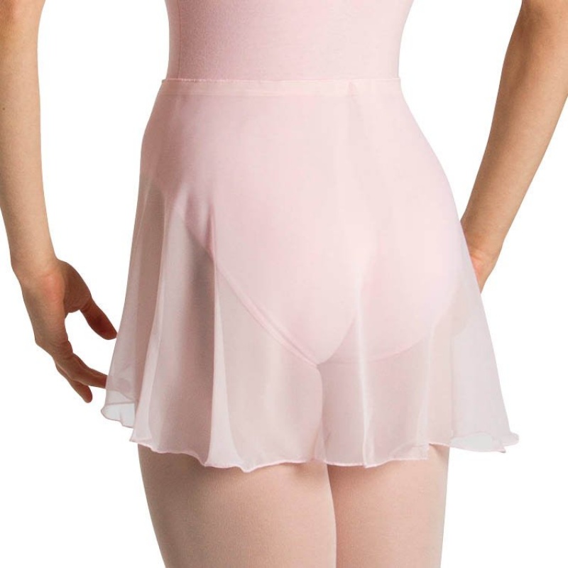 Pink Women's Bloch Chantal Short Tulip Wrap Skirts | USIIZ77836