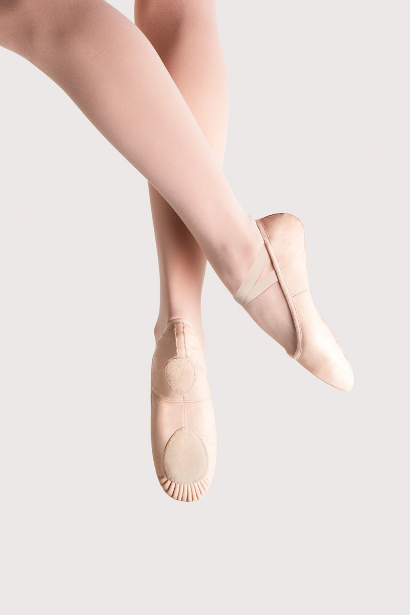 Pink Women's Bloch Prolite II Leather Ballet Flats | USNZX14447