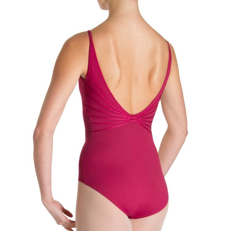 Pomegranate Women's Bloch Mirella Moria V Knot Back Leotards | SUSNY68114