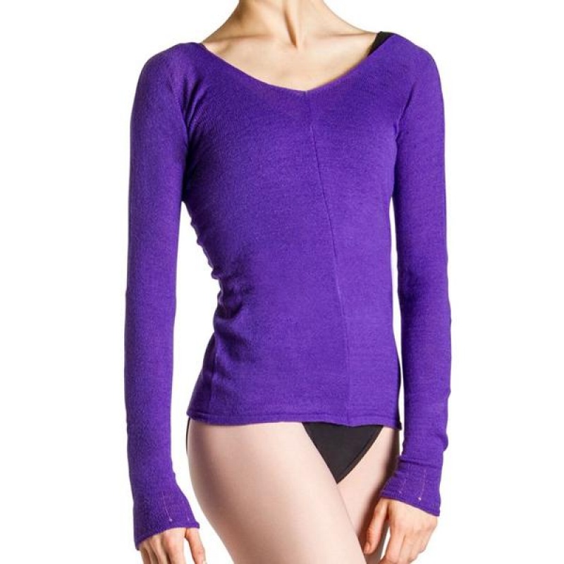 Purple Women\'s Bloch Kara Long Sleeve Knitwear | LUSTR76699