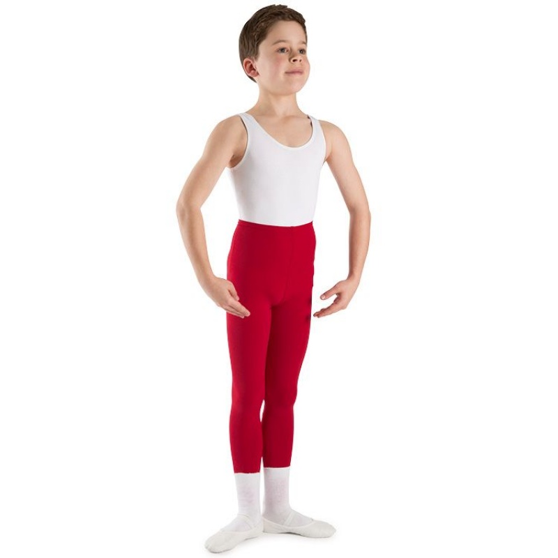 Red Kids' Bloch Dale Footless Tight | USCIF27594