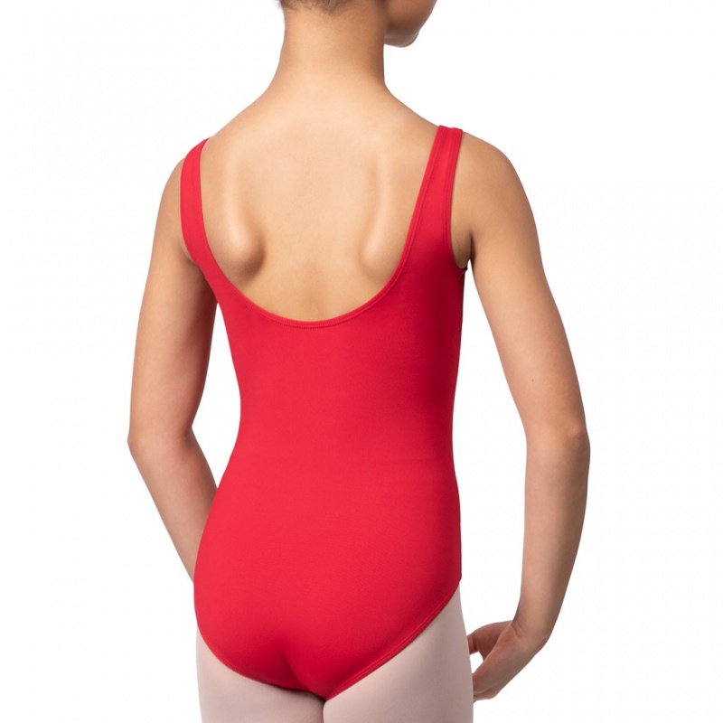 Red Kids' Bloch Overture Ondina Princess Seam Leotards | GUSEC15210