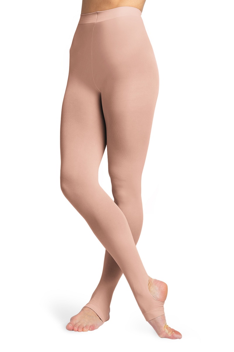 Salmon Pink Women\'s Bloch Contoursoft Sitrrup Tight | MUSHR52722