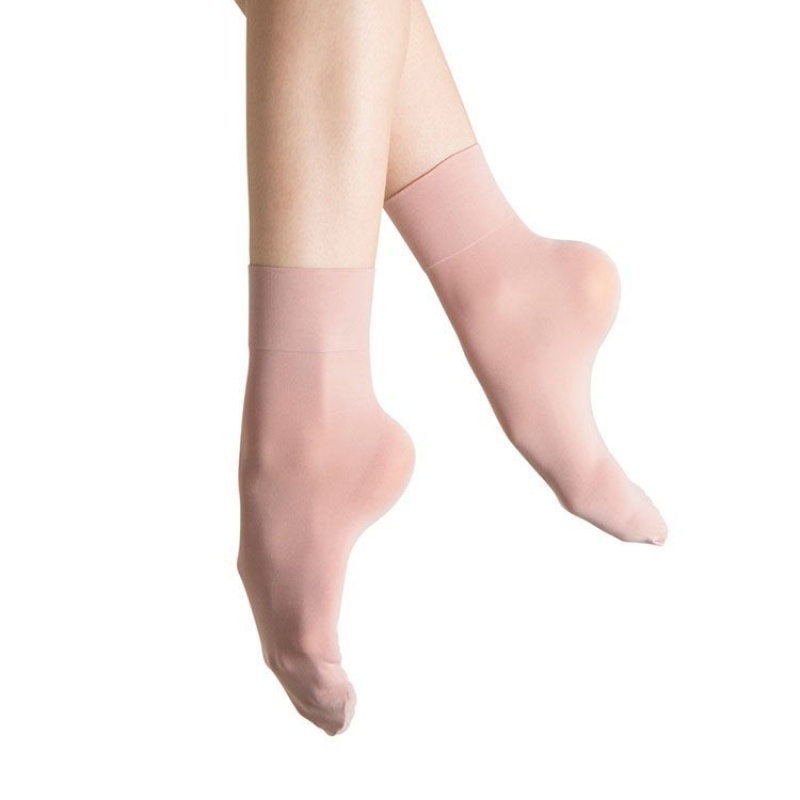 Salmon Pink Women\'s Bloch Tube Socks | USNEJ42816