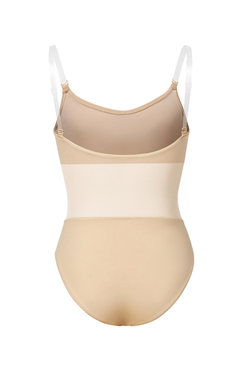 Sand Kids' Bloch Sunna Mesh Panel Body Liner Underwear | USEAH62279