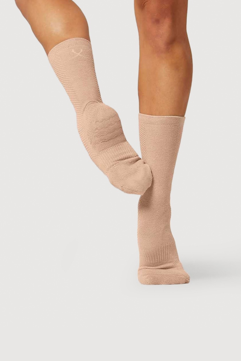 Sand Women's Bloch Dance Sock Contemporary | QUSUV30557