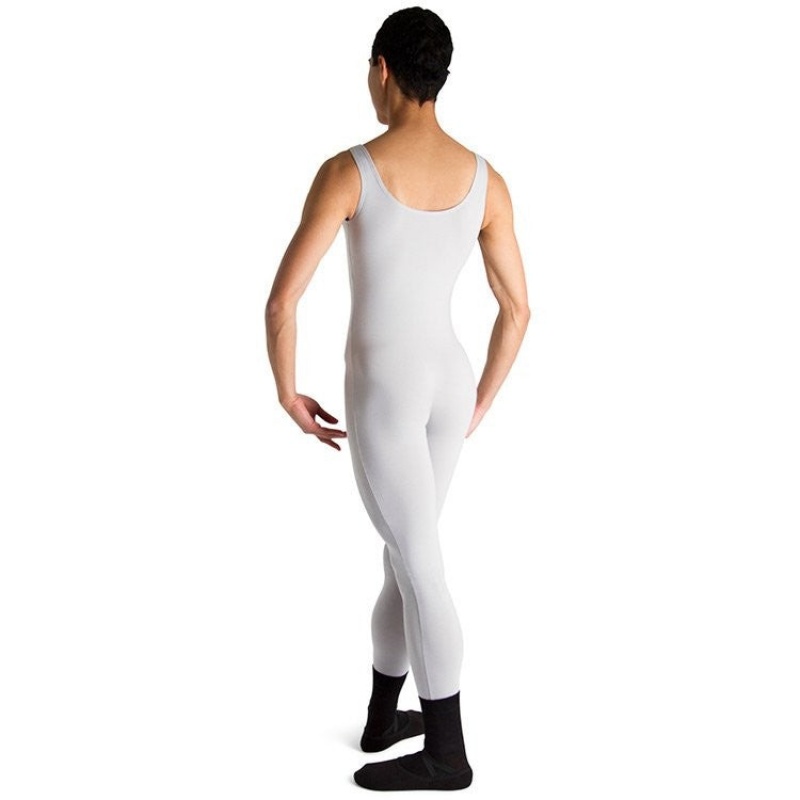 Silver Men's Bloch Mark Scoop Neck Tank Unitards | ZUSNQ86278