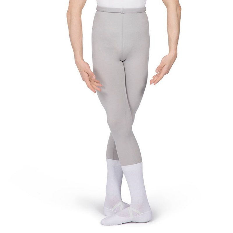 Silver Men's Bloch Xlong High Waisted Fitted Full Length Tight | LUSSX43273