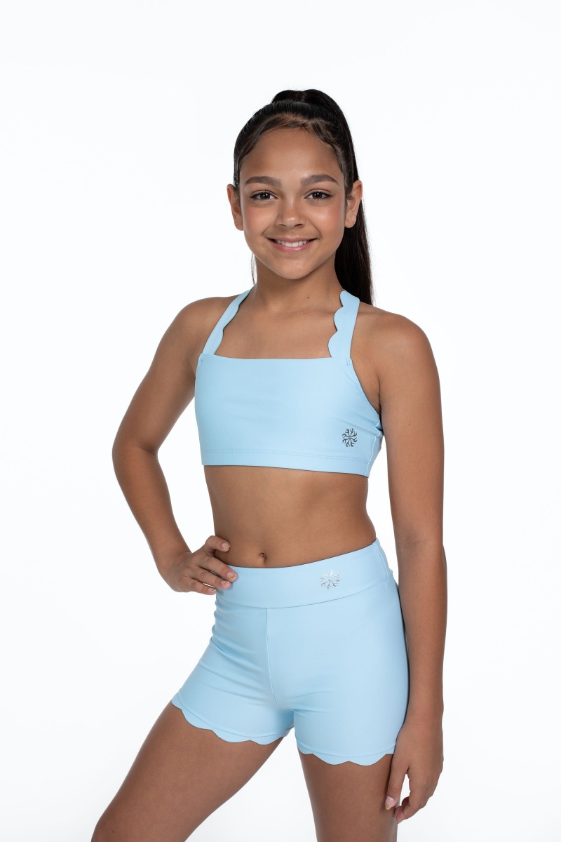 Sky Kids\' Bloch Flo Active Megan Scalloped Edge Bra Tops | UUSTG58500