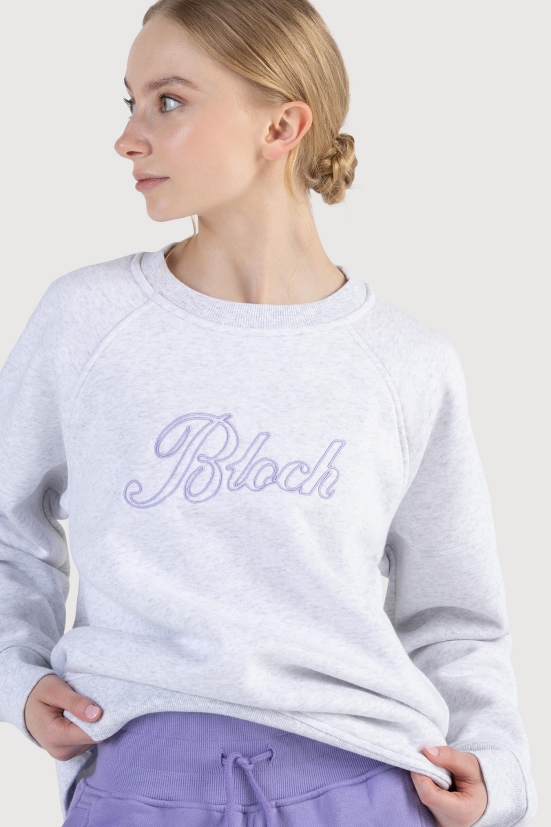 Snow Marle Women's Bloch Off-Duty Terry Crew Sweat Tops | USZPD34342