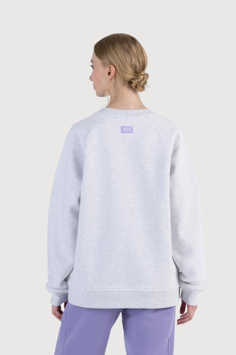 Snow Marle Women's Bloch Off-Duty Terry Crew Sweat Tops | USZPD34342